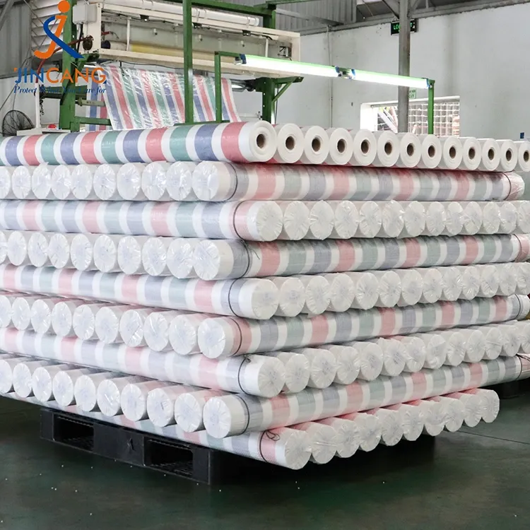 110 GSM strippe Pe Tarpaulin Roll