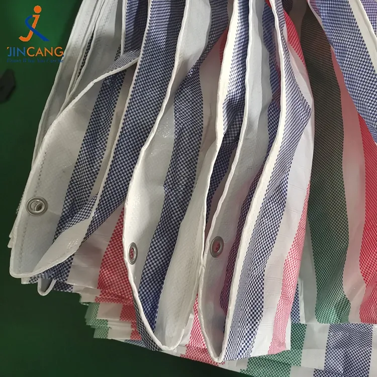 110 GSM strippe Pe Tarpaulin Roll