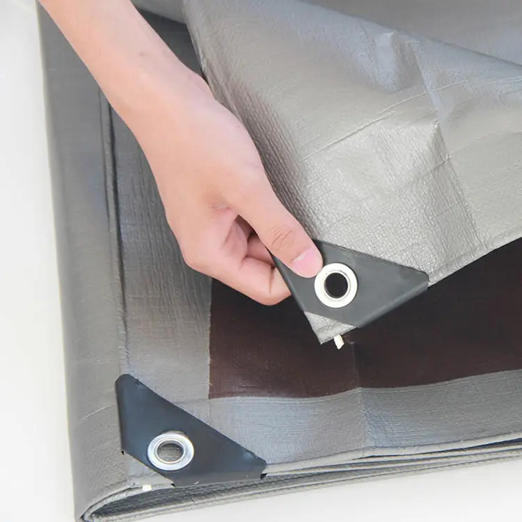 220 ဂရမ် Silver Brown Pe Tarpaulin