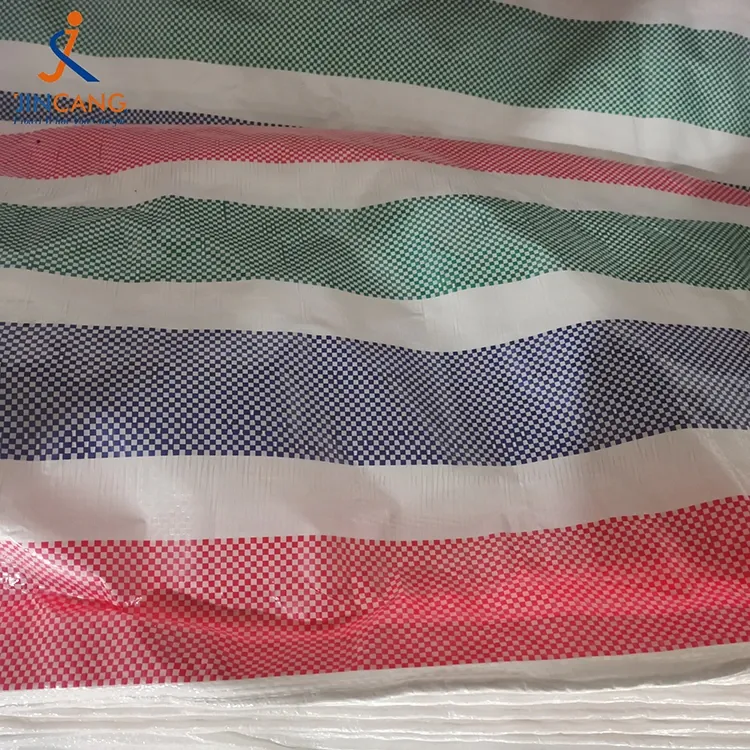 90 GSM strippe tarpaulin လိပ်