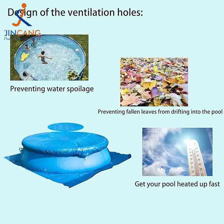 အပြာရောင် Tarpaulin Pe ရေကူးကန်အဖုံးများ