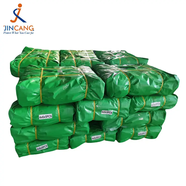 မြက်အစိမ်းရောင် 300 GSM VaraGin Pe Tarpaulin