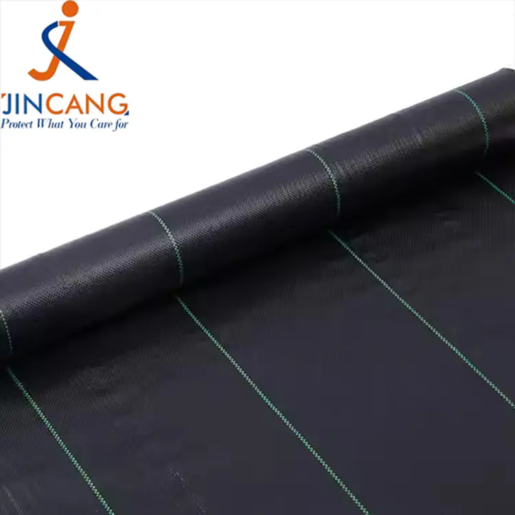 geotextile မြက်အတားအဆီးအနက်ရောင်ပေါင်းပင်အုတ်အင်္ကျီ